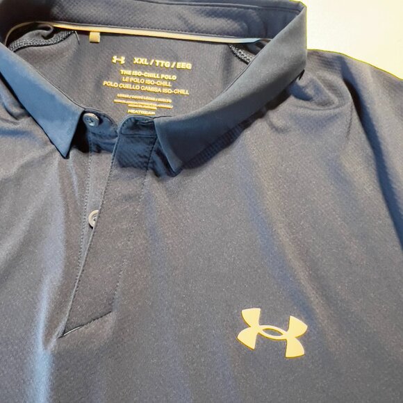 Under Armour Polo Shirt XXL – Navy Blue Performance Wear - Picture 4 of 9